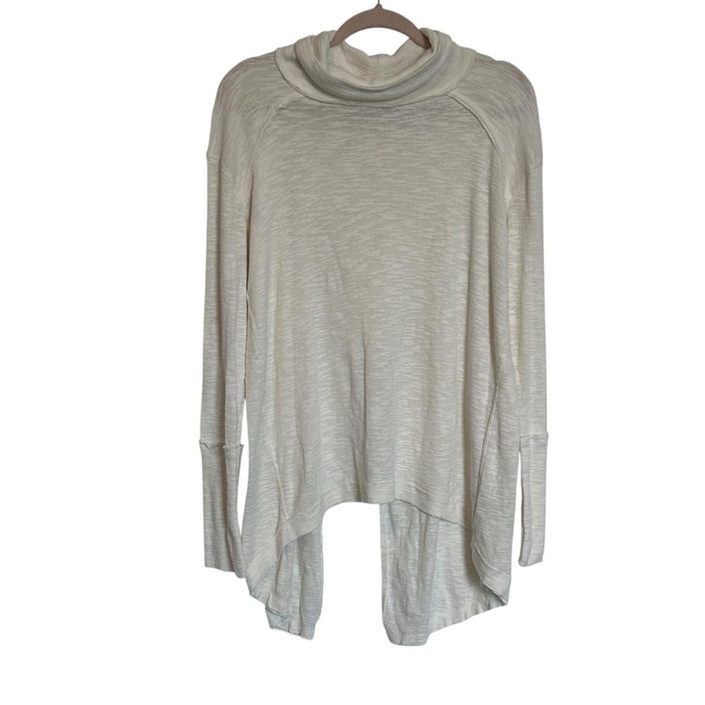 We The Free Tunic Top Cowl Neck Long Sleeve Ivory White Size S.